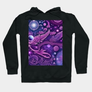 Other Worldly Designs- nebulas, stars, galaxies, planets with feathers Hoodie